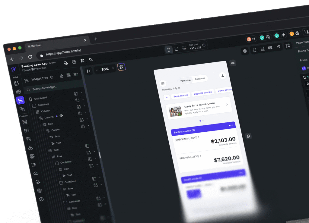 Flutterflow Visual development platforms