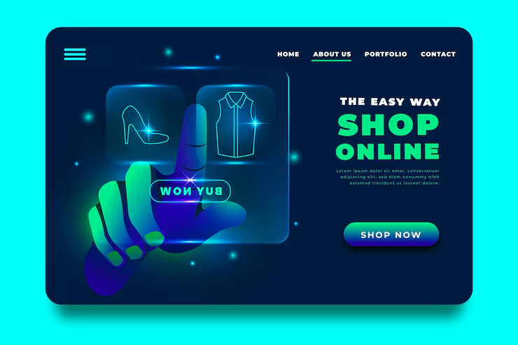 Future e-commerce platform visualization with advanced scalability features