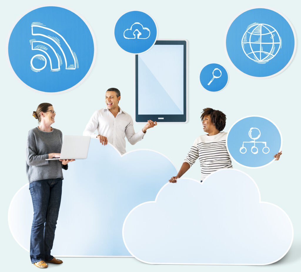 Chart comparing on-premise vs.Cloud Computing benefits