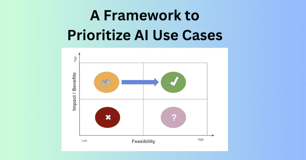 Use case matrix showing application types and recommended framework choices