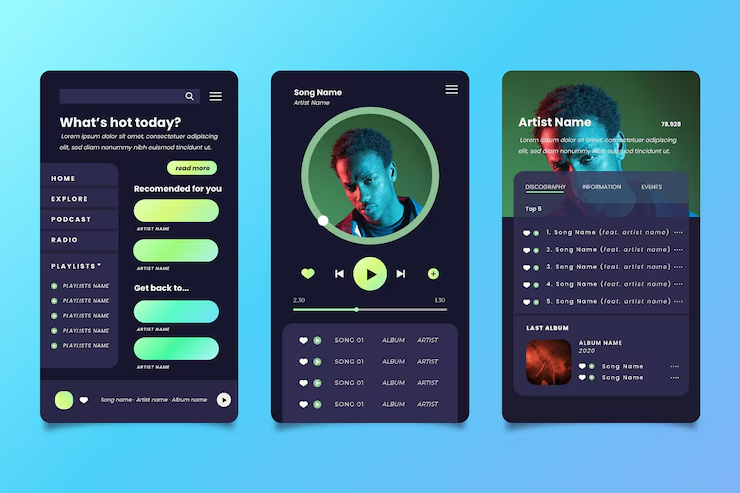 AI Music Dashboard Interface