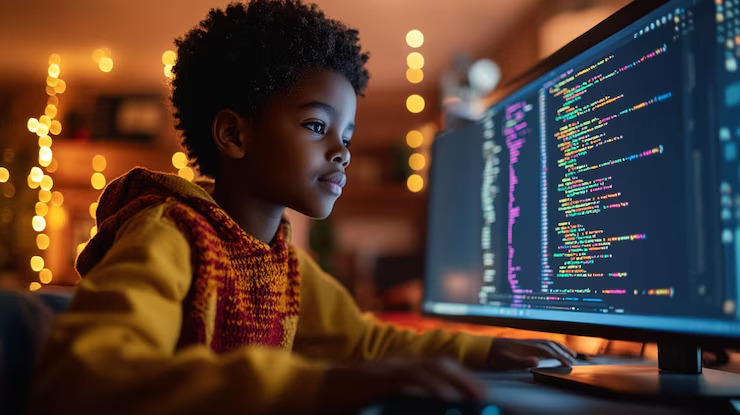 Developer coding with headless CMS integration