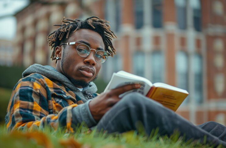 Student listening to a textbook Speechify review