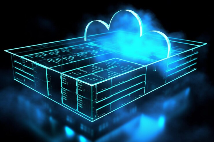 Illustration of cloud architecture with data layers