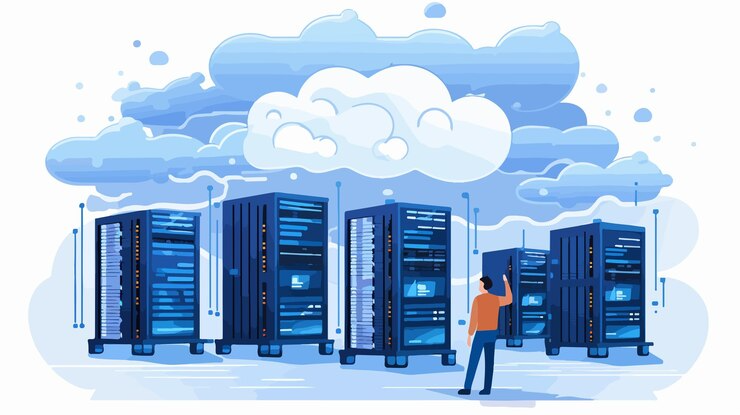 Data center or cloud infrastructure illustration